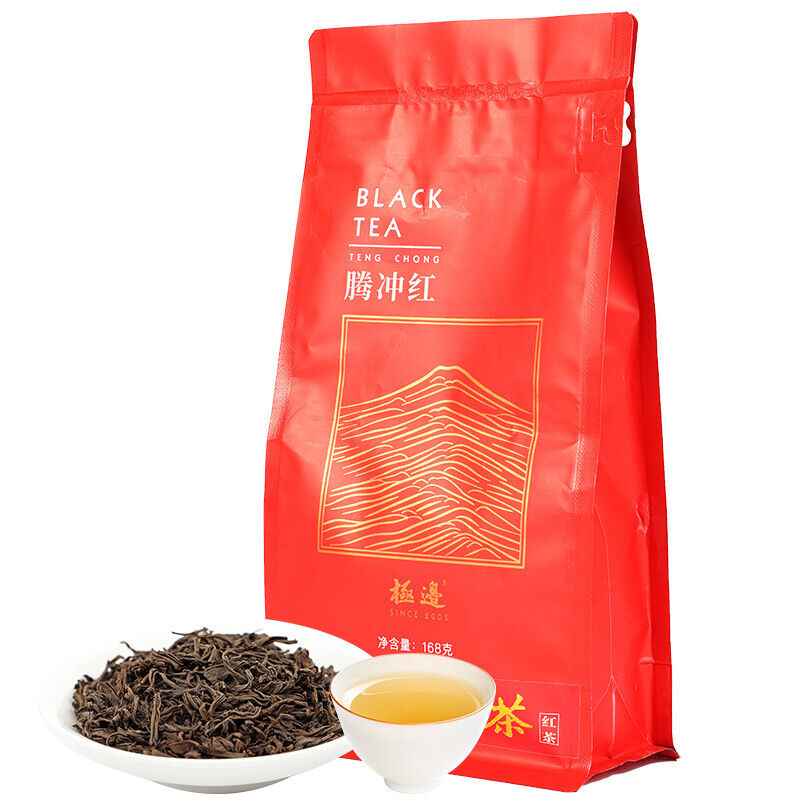 HelloYoung 168g Black Tea Yunnan TENG CHONG Jibian High Mountain Tengchong Dianhong Tea Red