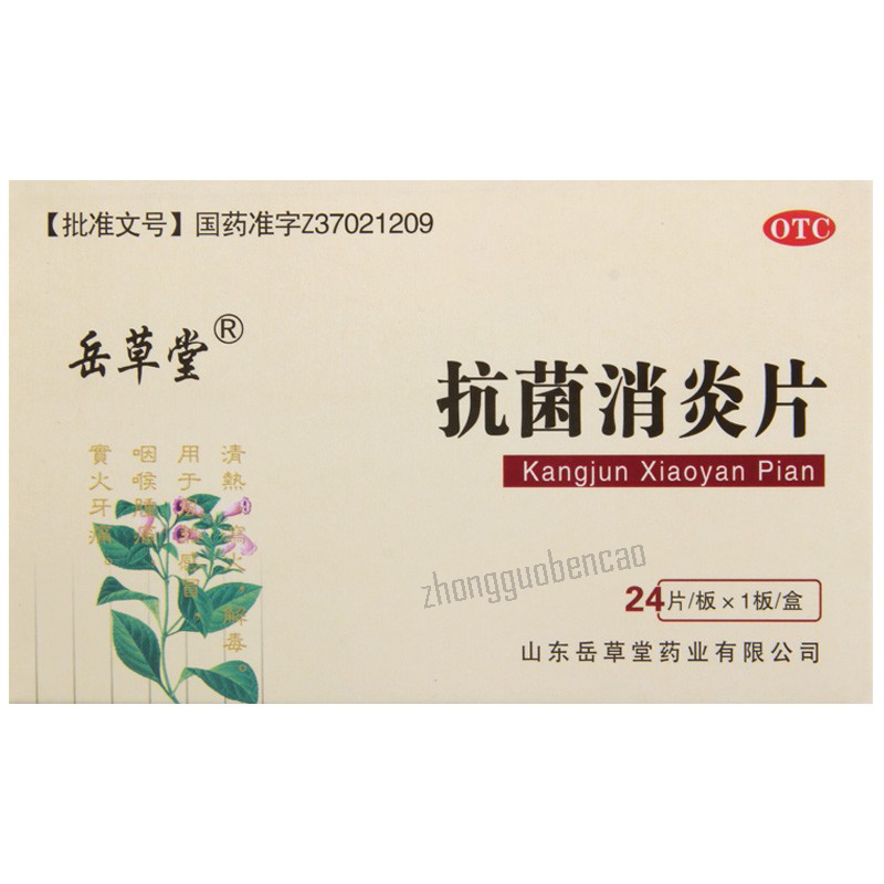 Yuecaotang Kangjun Xiaoyan Pian 岳草堂抗菌消炎片