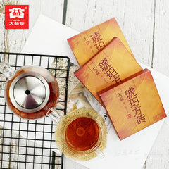 HelloYoung Cubes Amber * Yunnan Menghai Dayi Ripe Puer Pu'er Puerh Tea Brick 60g*4 Box