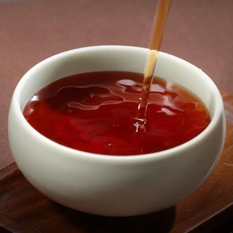 357g Yunnan Aged Pu-erh Ripe Tea Cake Menghai Puerh Tea Qizi Pu'er Cake Tea