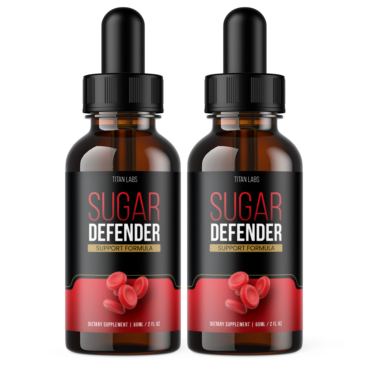 (2 Pack) Sugar Defender, Sugar Defender Blood Sugar Support Supplement (4oz)