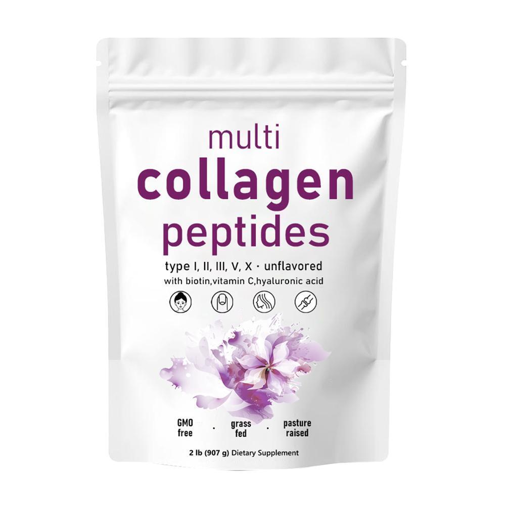 Multi Collagen Peptides Powder - Hydrolyzed Protein Peptides (Type I,II,III,V,X)