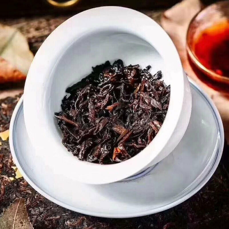 HelloYoung Brick Traditional Craft Tea Classic Cooked Puer Tea 7581 Ripe Puerh Tea 250g