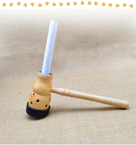 养生葫芦艾灸木制艾条卷支架1件装 Yang Sheng Hu Lu Ai Jiu Mu Zhi Ai Tiao Juan Zhi Jia 1Pc